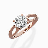 Split Shank Open Gallery Solitaire Ring Engagement Ring