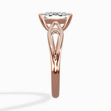 Split Shank Open Gallery Solitaire Ring Engagement Ring
