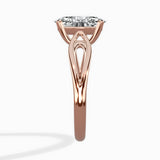 Split Shank Open Gallery Solitaire Ring Engagement Ring