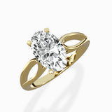 Split Shank Open Gallery Solitaire Ring Engagement Ring