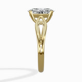 Split Shank Open Gallery Solitaire Ring Engagement Ring