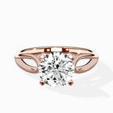 Split Shank Open Gallery Solitaire Ring Engagement Ring