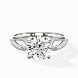 Split Shank Open Gallery Solitaire Ring Engagement Ring