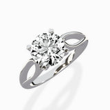 Split Shank Open Gallery Solitaire Ring Engagement Ring
