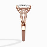 Split Shank Open Gallery Solitaire Ring Engagement Ring