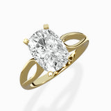 Split Shank Open Gallery Solitaire Ring Engagement Ring