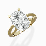 Split Shank Open Gallery Solitaire Ring Engagement Ring