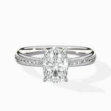 Hidden Halo Pave Solitaire Ring Engagement Ring