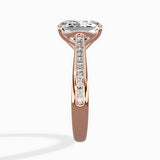 Hidden Halo Pave Solitaire Ring Engagement Ring