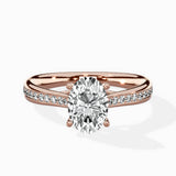 Hidden Halo Pave Solitaire Ring Engagement Ring