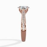 Hidden Halo Pave Solitaire Ring Engagement Ring