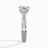 Hidden Halo Pave Solitaire Ring Engagement Ring