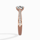 Hidden Halo Pave Solitaire Ring Engagement Ring