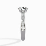 Hidden Halo Pave Solitaire Ring Engagement Ring