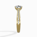 Hidden Halo Pave Solitaire Ring Engagement Ring