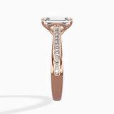 Hidden Halo Pave Solitaire Ring Engagement Ring