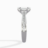 Hidden Halo Pave Solitaire Ring Engagement Ring