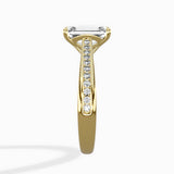 Hidden Halo Pave Solitaire Ring Engagement Ring