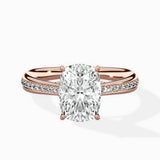 Hidden Halo Pave Solitaire Ring Engagement Ring