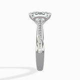 Hidden Halo Pave Solitaire Ring Engagement Ring