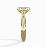 Hidden Halo Pave Solitaire Ring Engagement Ring