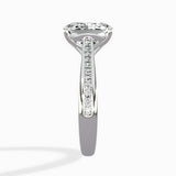 Hidden Halo Pave Solitaire Ring Engagement Ring