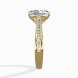 Hidden Halo Pave Solitaire Ring Engagement Ring