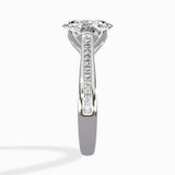 Hidden Halo Pave Solitaire Ring Engagement Ring