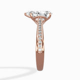 Hidden Halo Pave Solitaire Ring Engagement Ring