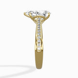 Hidden Halo Pave Solitaire Ring Engagement Ring