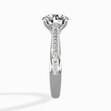 Hidden Halo Pave Solitaire Ring Engagement Ring