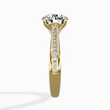 Hidden Halo Pave Solitaire Ring Engagement Ring