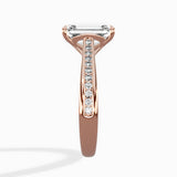 Hidden Halo Pave Solitaire Ring Engagement Ring