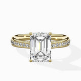 Hidden Halo Pave Solitaire Ring Engagement Ring