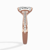 Hidden Halo Pave Solitaire Ring Engagement Ring