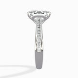 Hidden Halo Pave Solitaire Ring Engagement Ring