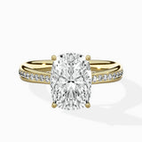 Hidden Halo Pave Solitaire Ring Engagement Ring