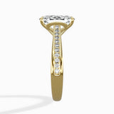 Hidden Halo Pave Solitaire Ring Engagement Ring