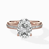 Hidden Halo Pave Solitaire Ring Engagement Ring