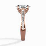 Hidden Halo Pave Solitaire Ring Engagement Ring