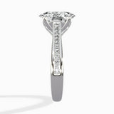 Hidden Halo Pave Solitaire Ring Engagement Ring