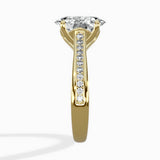Hidden Halo Pave Solitaire Ring Engagement Ring
