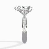 Hidden Halo Pave Solitaire Ring Engagement Ring