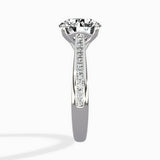 Hidden Halo Pave Solitaire Ring Engagement Ring