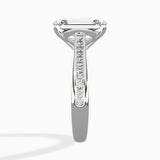 Hidden Halo Pave Solitaire Ring Engagement Ring