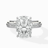 Hidden Halo Pave Solitaire Ring Engagement Ring