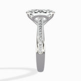 Hidden Halo Pave Solitaire Ring Engagement Ring