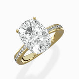 Hidden Halo Pave Solitaire Ring Engagement Ring