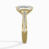 Hidden Halo Pave Solitaire Ring Engagement Ring