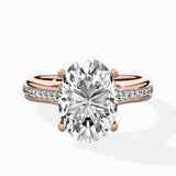 Hidden Halo Pave Solitaire Ring Engagement Ring